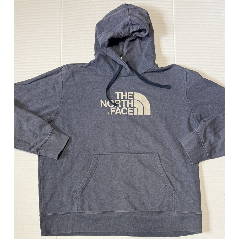 THE NORTH FACE - Mens Heather Blue Outdoor Pullover Fleece Hoodie - 2X-Large XXL